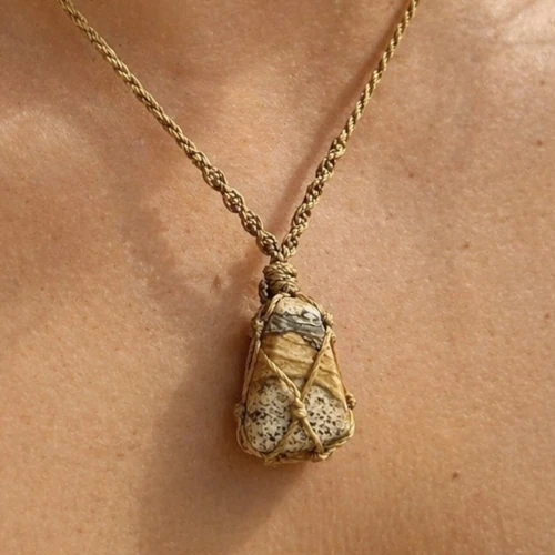 Collier en jaspe paysage – Image 3