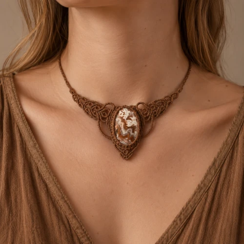 Pendentif réalisé à la main, bijou unique en micro macramé, idée cadeau pour femme ou homme
