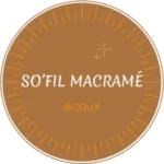 logo rond marron beige et orange So'fil macramé