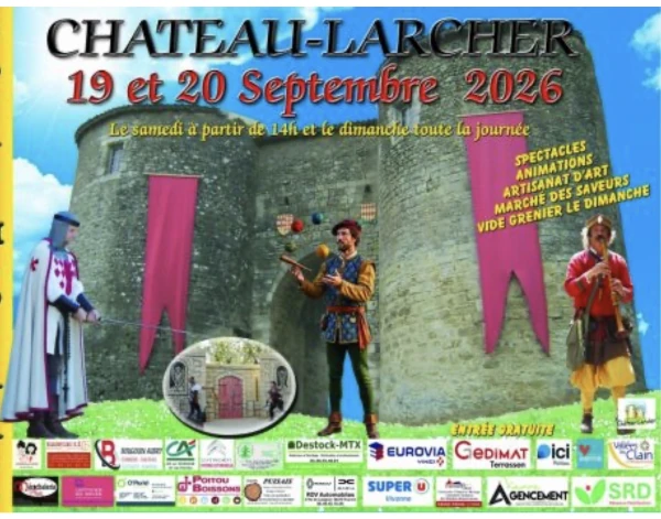 Affiche Fête médiévale Château-Larcher